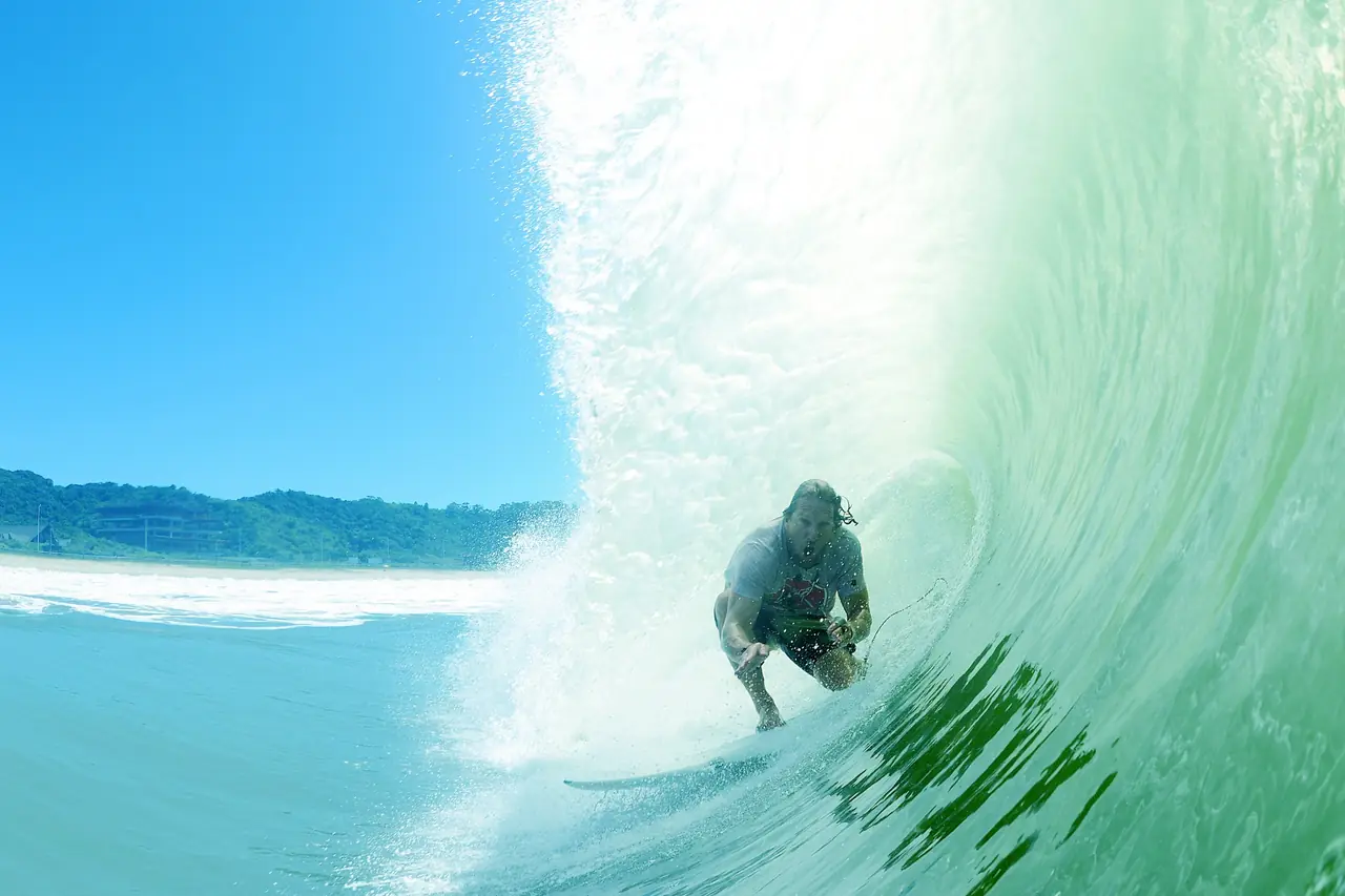 A Pro Surf Coaching student riding a wave at Phillip Island