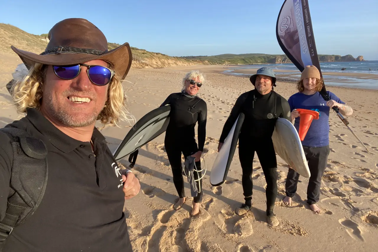 Surfers on a Pro Surf Coaching camp trip