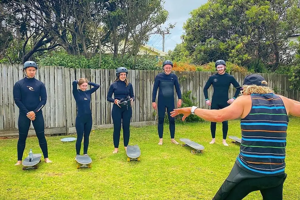 Group Skate for Surf Lessons on the SmoothStar