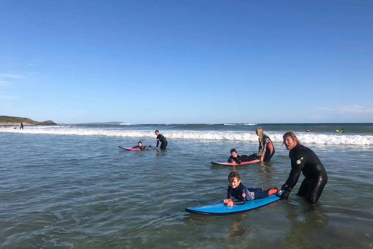 A Pro Surf Coaching lesson at Smiths Beach