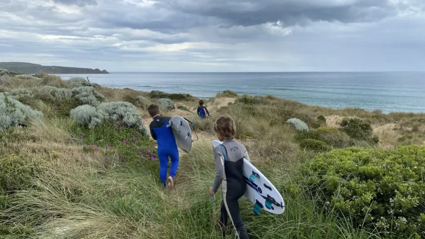 Surfers on a Pro Surf Coaching camp