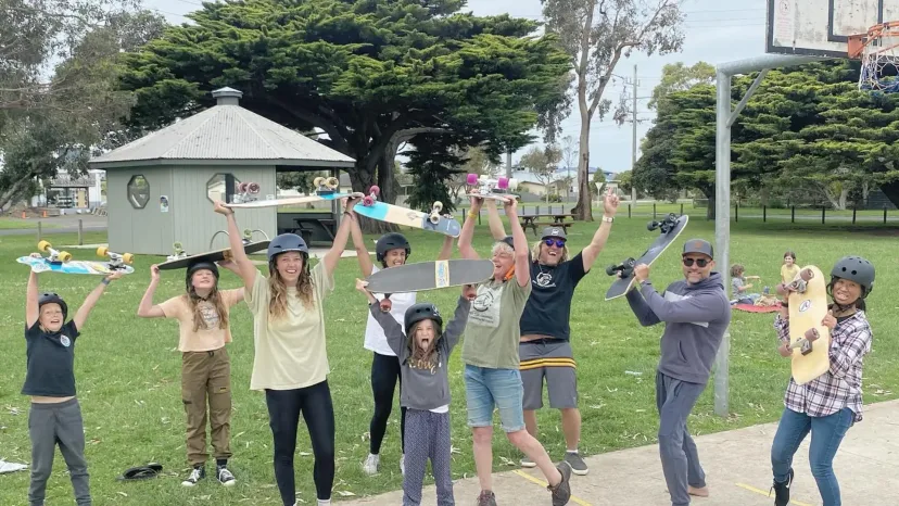 A SmoothStar skate for surf training session